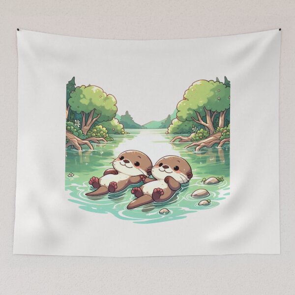 Item preview, Cute Otter Couple designed and sold by LemuellTrends.