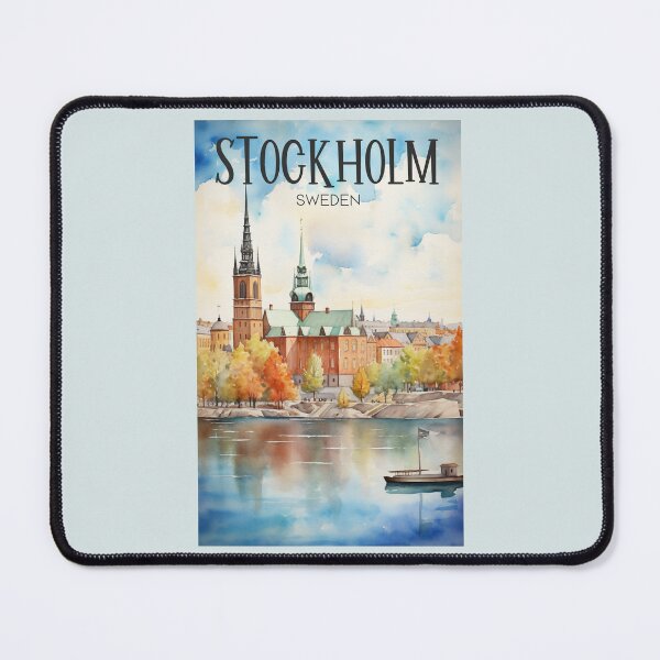 Item preview, A Watercolor Illustration of Stockholm - Sweden  designed and sold by Sketch-Shack.