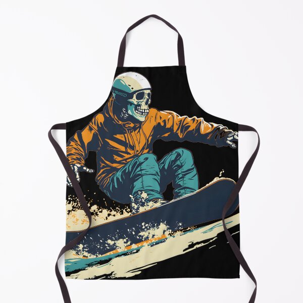 Item preview, Skeleton snowboarding with yellow jacket designed and sold by GediaPrints.