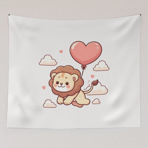 Item preview, Heart Balloon Cute Lion designed and sold by LemuellTrends.