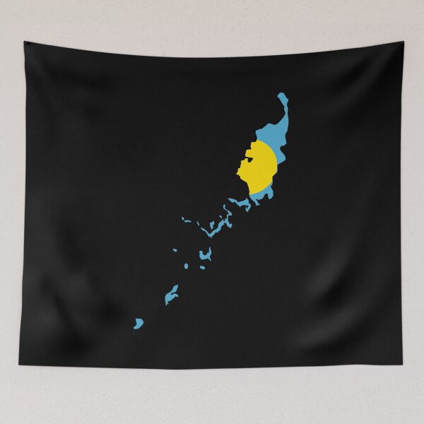 Item preview, Flag Map of Palau designed and sold by feether-store.