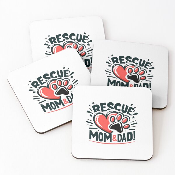 Item preview, Proud Rescue Mom&Dad Dog Lover  designed and sold by creativechaster.