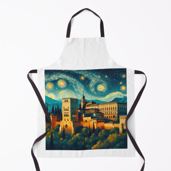 Item preview, Alhambra, Granada, Spain, design in the style of Vincent van Gogh Starry Night designed and sold by CreativeSparkzz.
