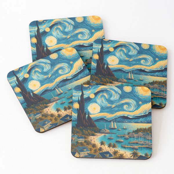 Artikelvorschau, Bahamas, Design im Stil von Vincent van Gogh Sternennacht entworfen und verkauft von CreativeSparkzz.