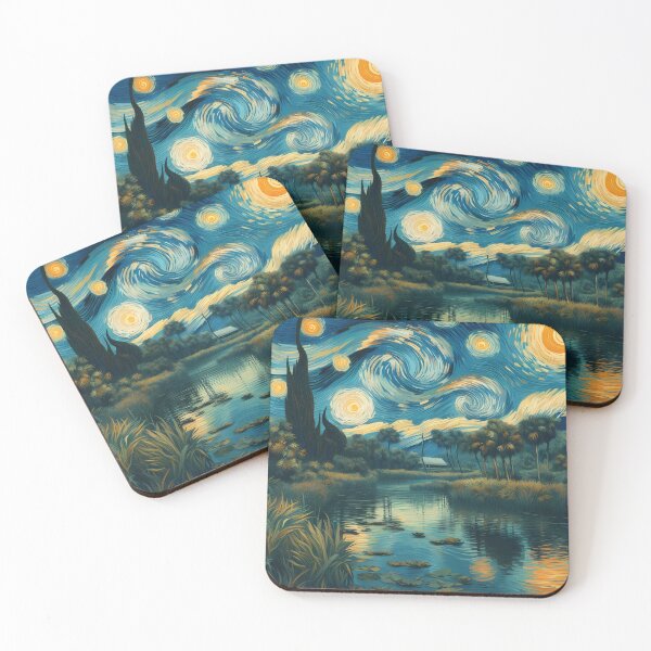 Item preview, Everglades, Florida, USA, design in the style of Vincent van Gogh Starry Night designed and sold by CreativeSparkzz.