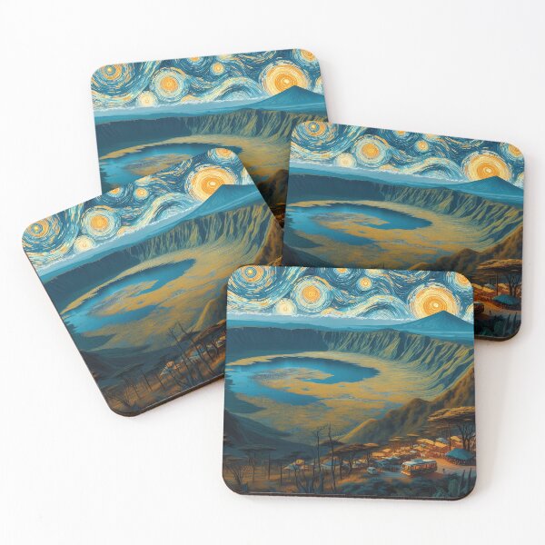 Item preview, Ngorongoro Crater, Tanzania, design in the style of Vincent van Gogh Starry Night designed and sold by CreativeSparkzz.