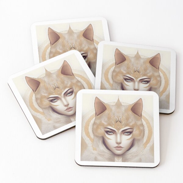 Item preview, Art Deco Portrait Of A Beautiful Cat Woman designed and sold by JoyPhotoArt.