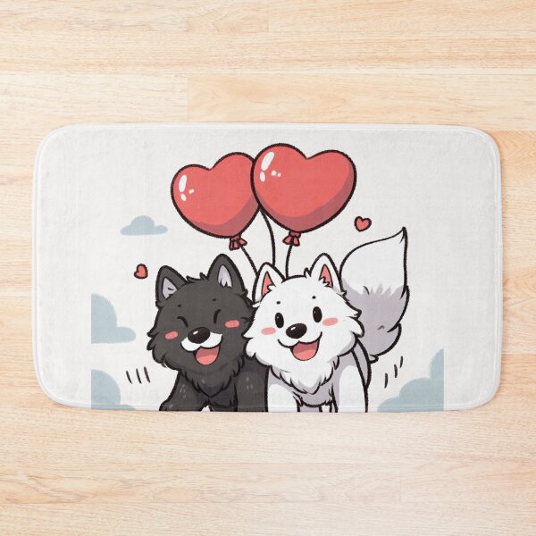 Item preview, Heart Balloon Cute Wolf Couple designed and sold by LemuellTrends.