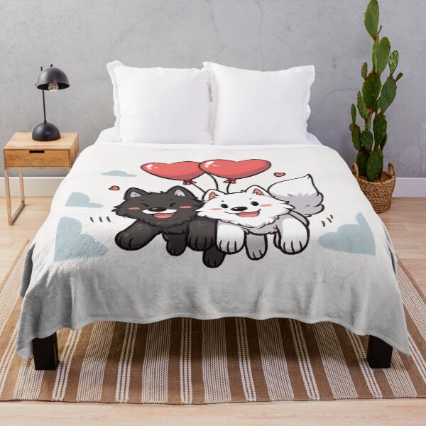 Item preview, Heart Balloon Cute Wolf Couple designed and sold by LemuellTrends.