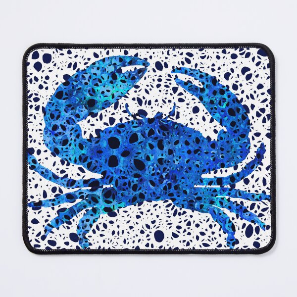 Item preview, Woven Sea Lace Pattern Blue Crab Art 1 designed and sold by Sharon Cummings Art.