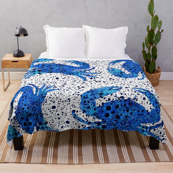 Item preview, Woven Sea Lace Pattern Blue Crab Art 1 designed and sold by Sharon Cummings Art.