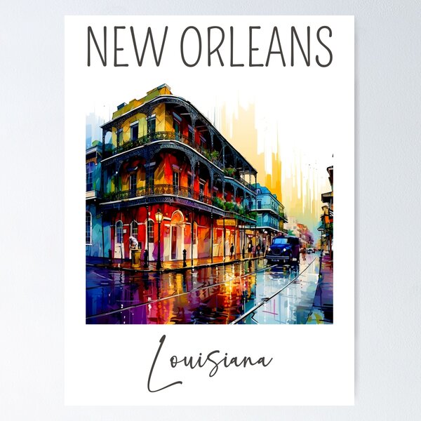 Item preview, Watercolor Design of New Orleans - Louisiana - US designed and sold by Sketch-Shack.