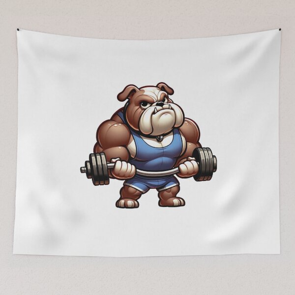 Item preview, Bulldog Power: Weightlifting Dog  designed and sold by creativechaster.