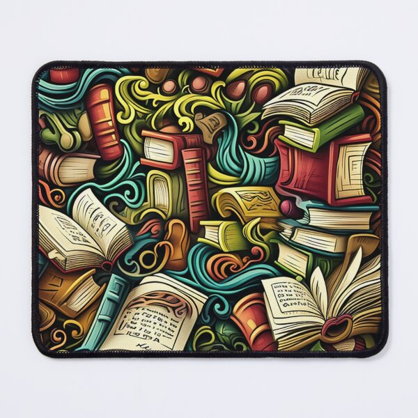 Item preview, Book Aesthetic, Abstract Doodle Books Pattern designed and sold by Desfix.