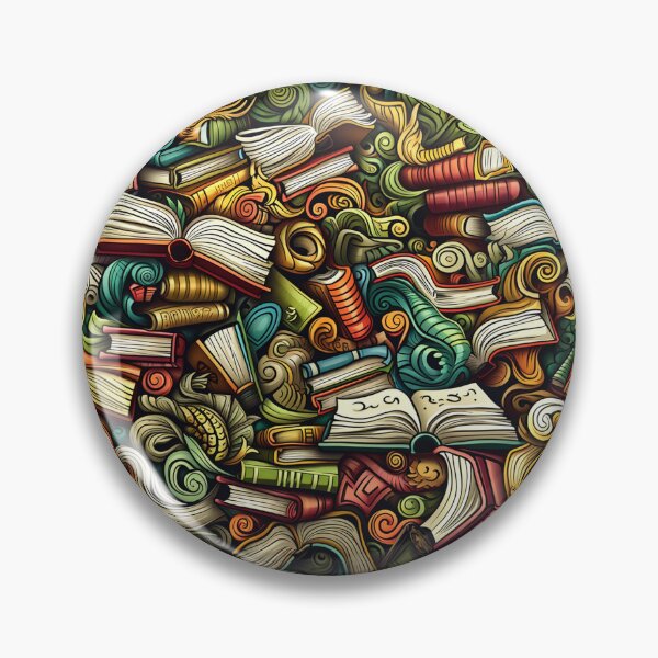 Item preview, Book Aesthetic, Abstract Doodle Books Pattern designed and sold by Desfix.