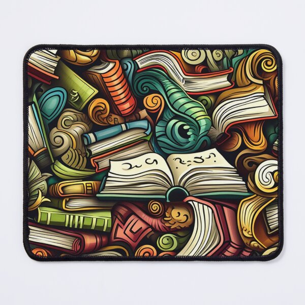 Item preview, Book Aesthetic, Abstract Doodle Books Pattern designed and sold by Desfix.