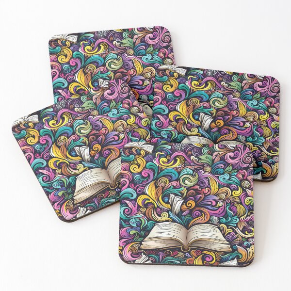 Item preview, Book Aesthetic, Abstract Doodle Books Pattern designed and sold by Desfix.