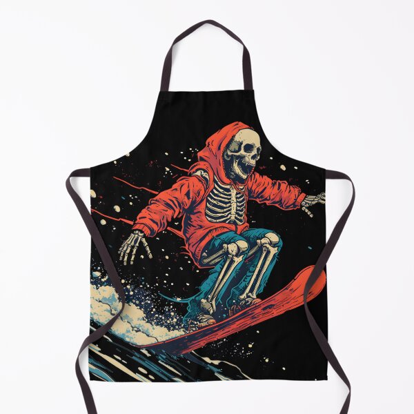 Item preview, Skeleton snowboarding with red jacket designed and sold by GediaPrints.