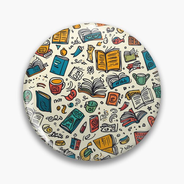 Item preview, Book Aesthetic, Abstract Doodle Books Pattern designed and sold by Desfix.