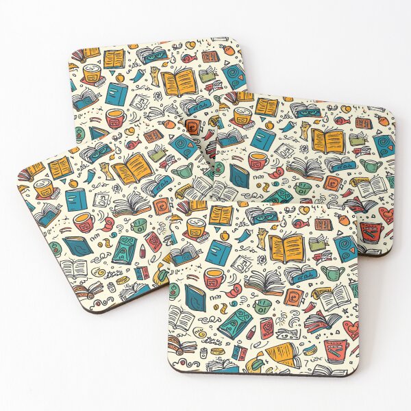 Item preview, Book Aesthetic, Abstract Doodle Books Pattern designed and sold by Desfix.