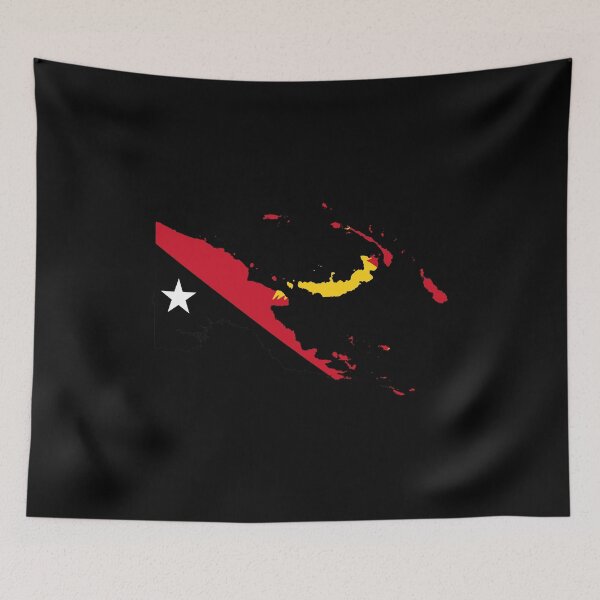 Item preview, Flag Map of Papua New Guinea designed and sold by feether-store.