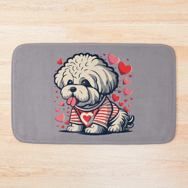 Item preview, Fluffy Pup Frise Love: Valentine's Day designed and sold by VoyteksDesigns.