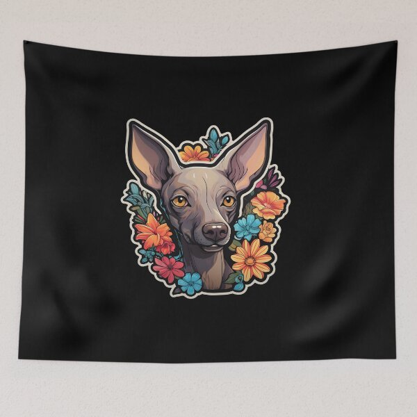 Item preview, Mexican Hairless in Flowers designed and sold by CUTEDOGGIEZ.