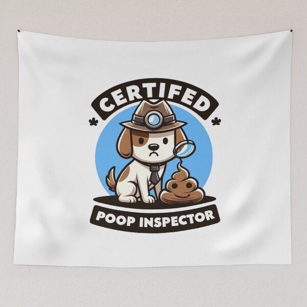 Item preview, "Certified Poop Inspector" with Magnifying Glass designed and sold by creativechaster.