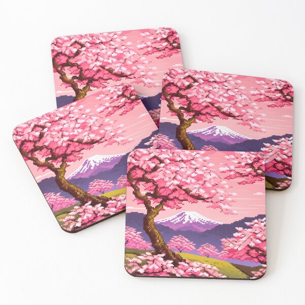 Item preview, Pixel art sakura tree landscape designed and sold by Renlexd.
