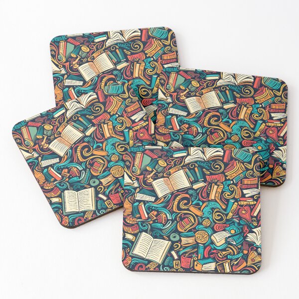 Item preview, Book Aesthetic, Abstract Doodle Books Pattern designed and sold by Desfix.