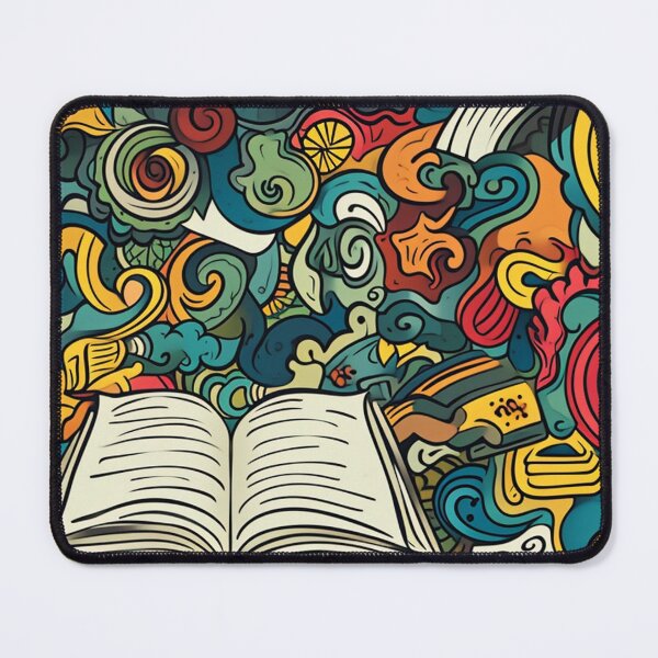 Item preview, Book Aesthetic, Abstract Doodle Books Pattern designed and sold by Desfix.