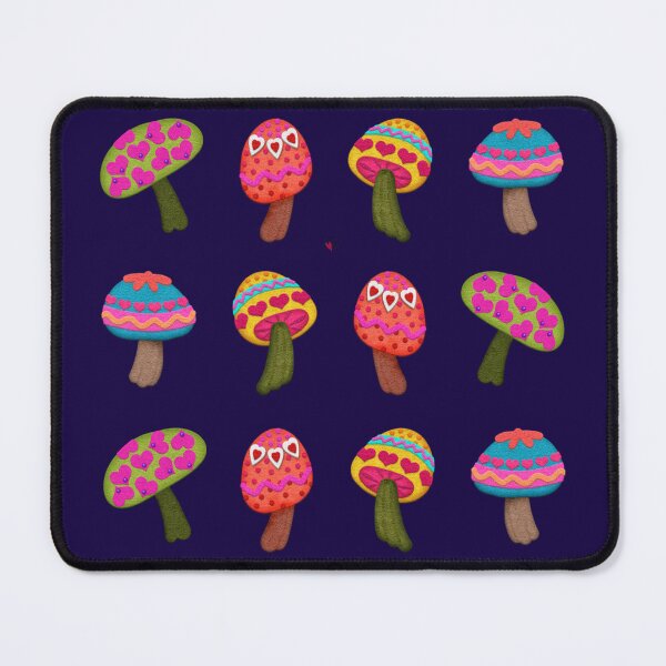 Item preview, Sweet Valentine's Day Mushrooms Faux Felt Look So Cute! designed and sold by CheriesArt.