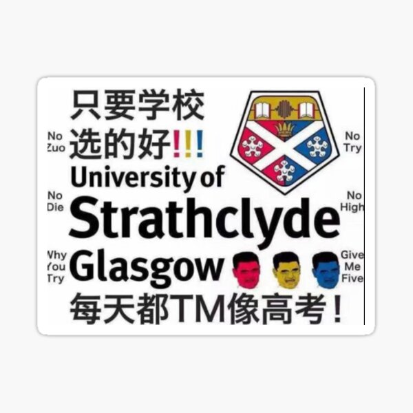 Item preview, Stickers (uni) Strathclyde University  designed and sold by Red-Over-C.