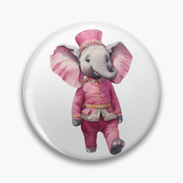 Item preview, Adorable Circus Elephant in Pink Suit | Whimsical Animal Art designed and sold by GemBob Creations.