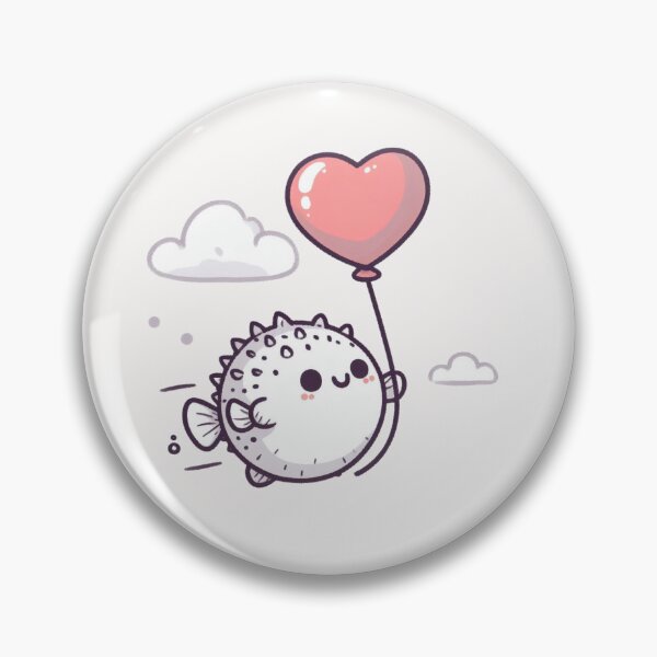 Item preview, Heart Balloon Cute Pufferfish designed and sold by LemuellTrends.