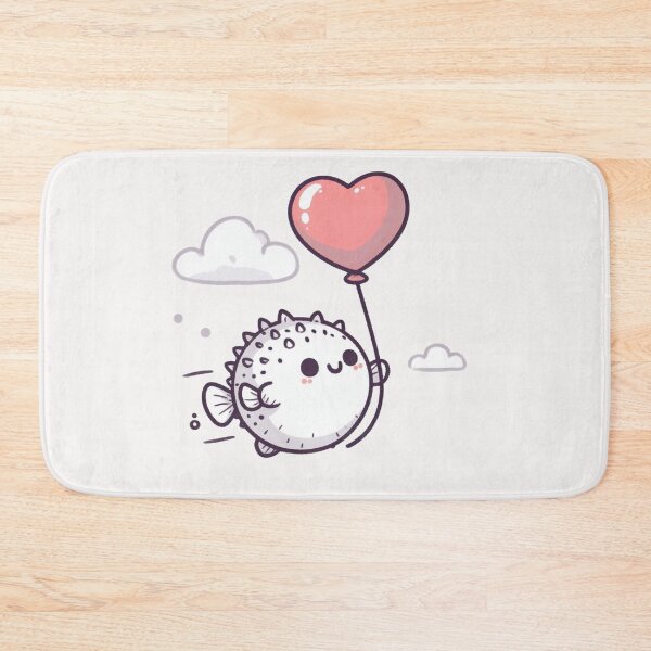 Item preview, Heart Balloon Cute Pufferfish designed and sold by LemuellTrends.