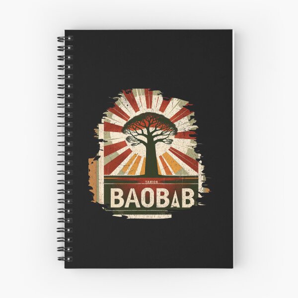 Item preview, African Baobab Tree - Vintage Travel Poster designed and sold by ChromaticBlend.