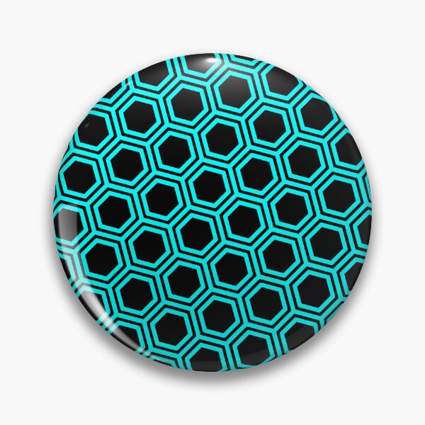 Item preview, Pattern hexagon blue on black background designed and sold by Heraldry design.