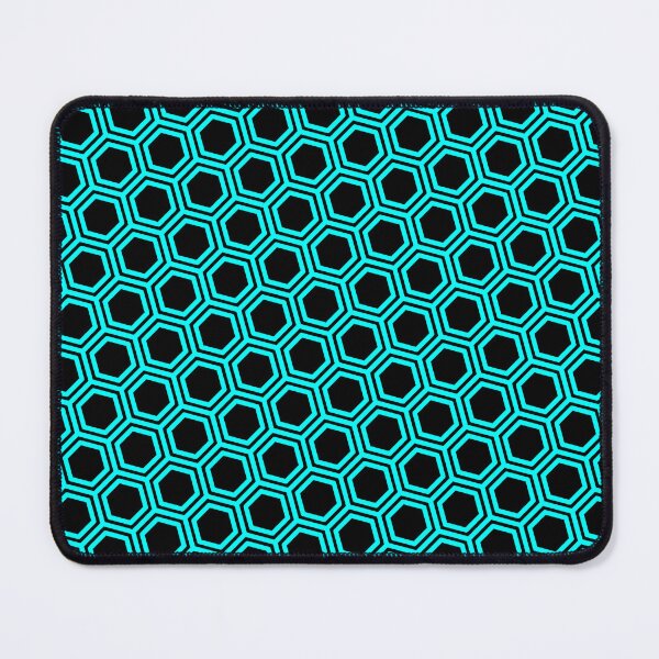Item preview, Pattern hexagon blue on black background designed and sold by Heraldry design.