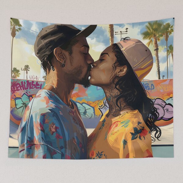 Item preview, Romantic Kiss Love is the Universal Language designed and sold by AI-Crafted.