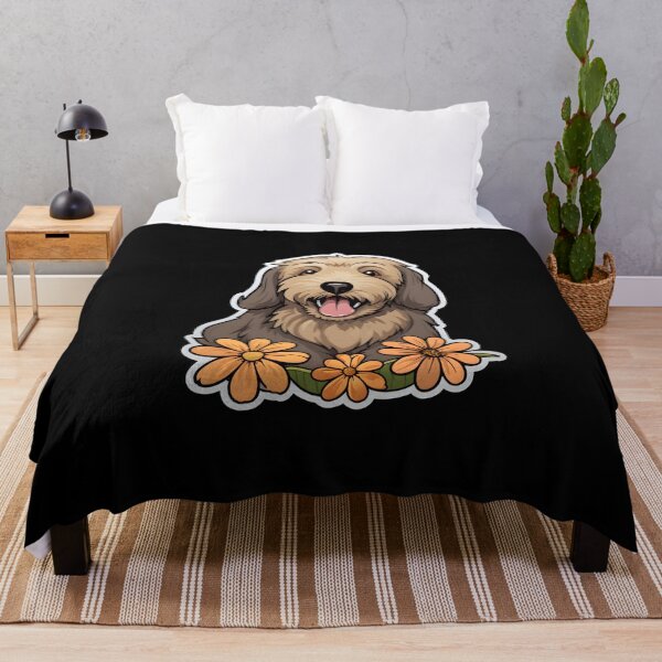 Item preview, Otterhound with Flowers designed and sold by CUTEDOGGIEZ.