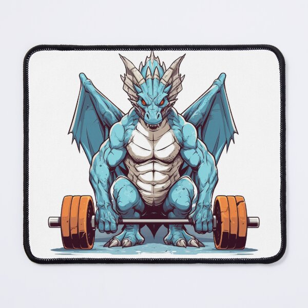 Item preview, Azure dragon deadlifting designed and sold by MechaInk.