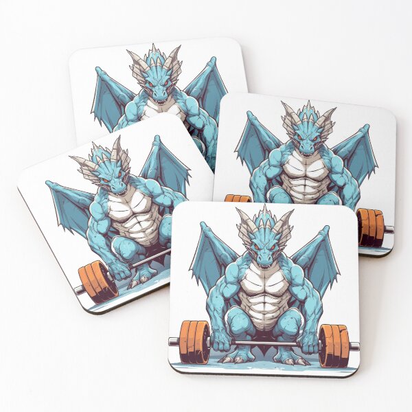 Item preview, Azure dragon deadlifting designed and sold by MechaInk.