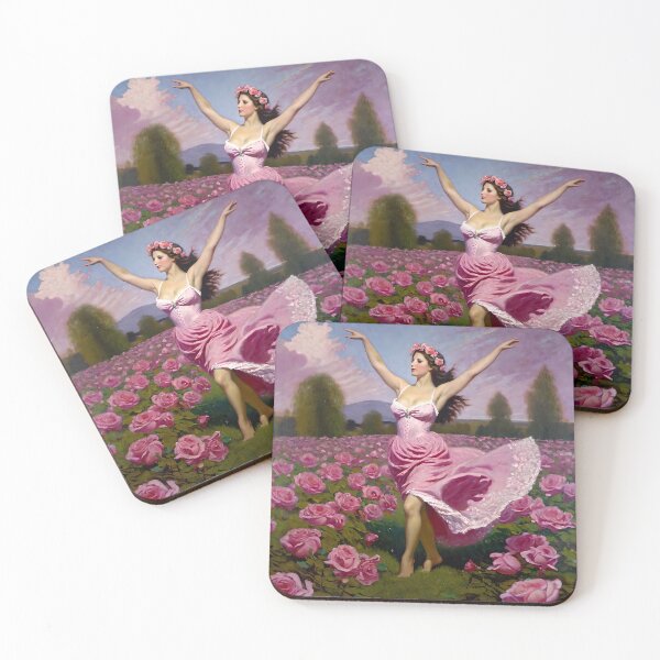 Item preview, Bare feet ballerina dancing at the fields of pink roses designed and sold by Lefteris Betsis.