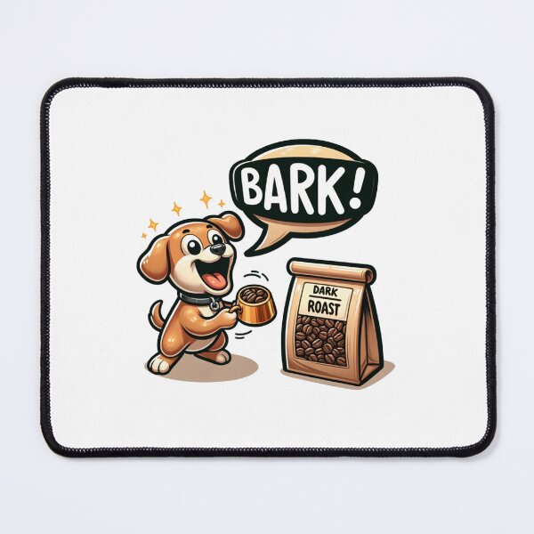 Item preview, Bark for Dark Roast: Animated Dog with Coffee Beans designed and sold by creativechaster.