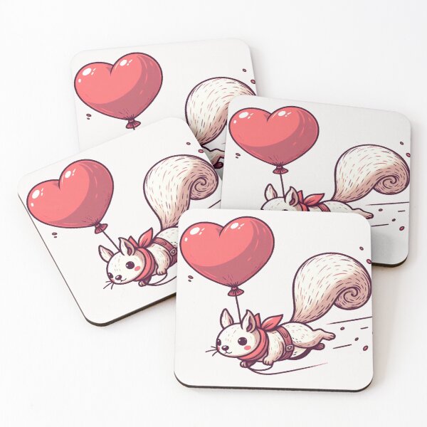 Item preview, Heart Balloon Cute Squirrel designed and sold by LemuellTrends.