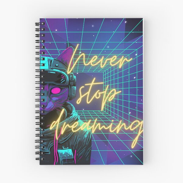 Item preview, Never stop dreaming cybercat futuristic designed and sold by MegzVTonder.