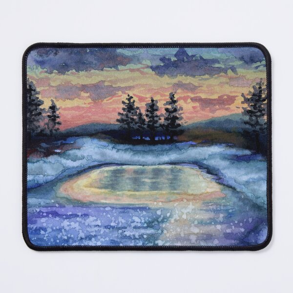 Item preview, Frozen lake sunset designed and sold by MariaCameliaArt.