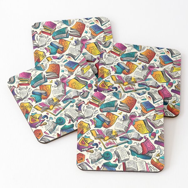 Item preview, Book Aesthetic, Abstract Doodle Books Pattern designed and sold by Desfix.