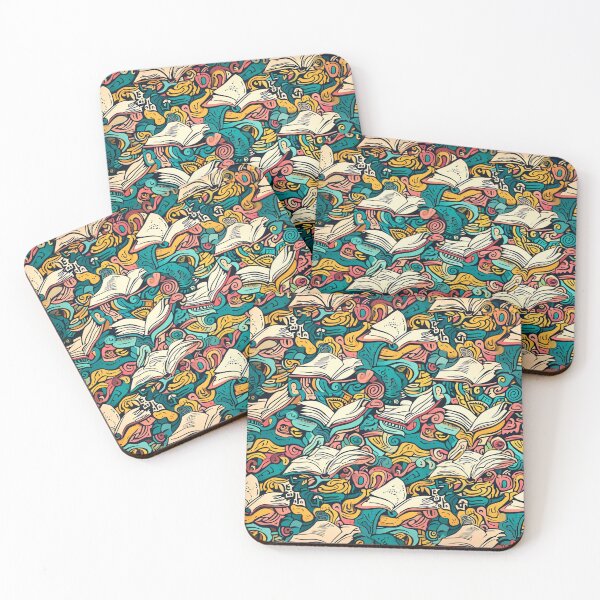 Item preview, Book Aesthetic, Abstract Doodle Books Pattern designed and sold by Desfix.